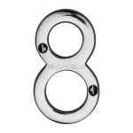 M Marcus Heritage Brass Numeral 8 - Face Fix 76mm Traditional font